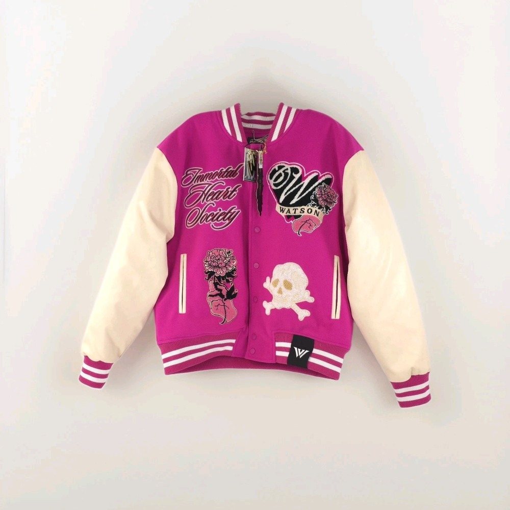 NWT Watson  Immortal Heart Society Embroidered Varsity Jacket XL MSRP $350